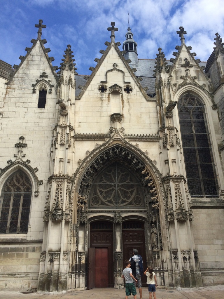 Just one of many beautiful churches in Tours. The kids liked the gargoyles!